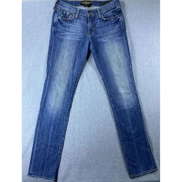 Lucky Brand Jeans Women's 28 Blue Y2K Sweet N Straight Denim Cotton Stretch - Picture 1 of 16
